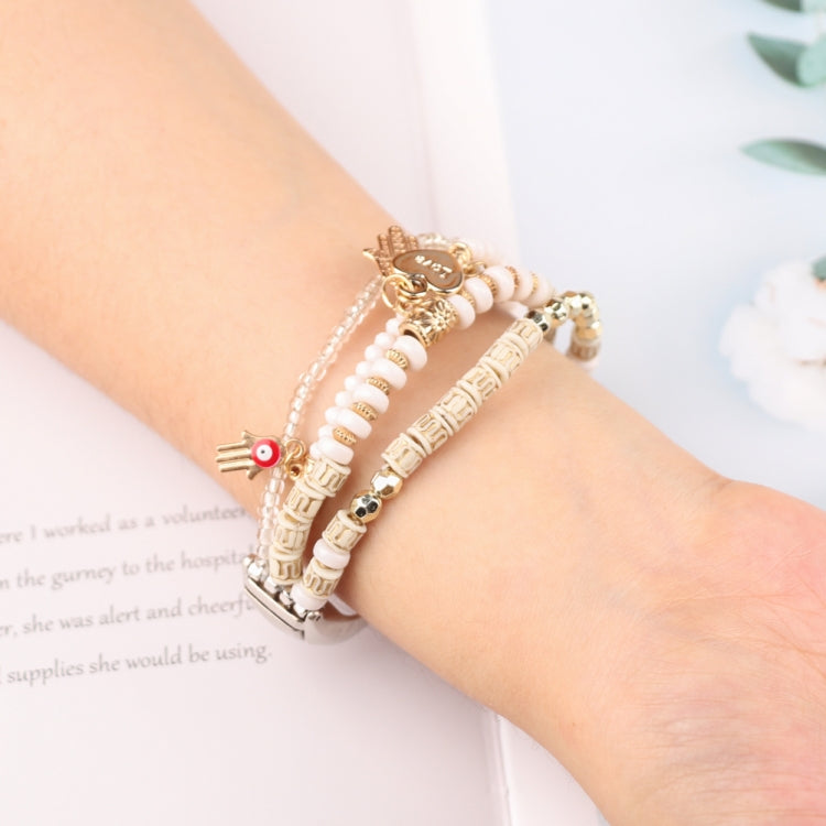 Bracelet de montre en perles de style Mori, For Xiaomi Mi Band 3 & 4, For Xiaomi Mi Band 5 & 6