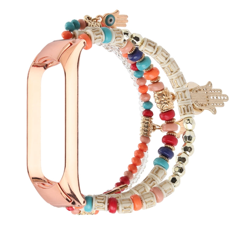 Bracelet de montre en perles de style Mori, For Xiaomi Mi Band 3 & 4, For Xiaomi Mi Band 5 & 6
