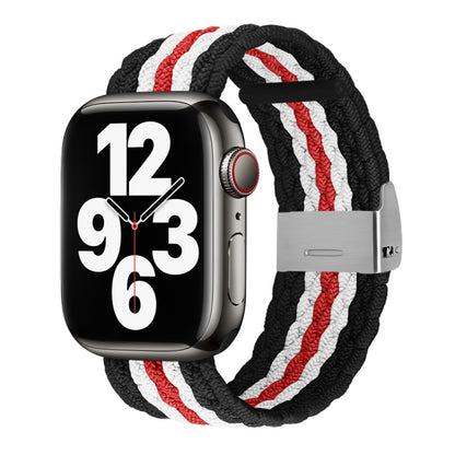 Bracelet de montre tressé à texture verticale pour la série Apple Watch, 7 41mm / 6&SE&5&4 40mm / 3&2&1 38mm, 7 45mm / 6&SE&5&4 44mm / 3&2&1 42mm