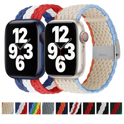 Bracelet de montre tressé à texture verticale pour la série Apple Watch, 7 41mm / 6&SE&5&4 40mm / 3&2&1 38mm, 7 45mm / 6&SE&5&4 44mm / 3&2&1 42mm