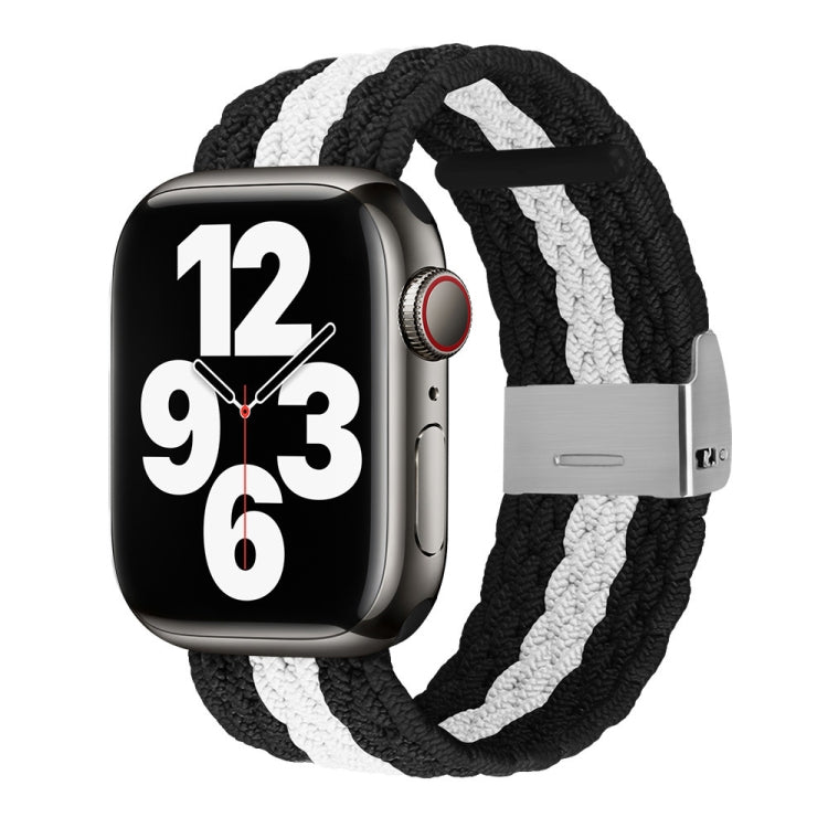 Bracelet de montre tressé à texture verticale pour la série Apple Watch, 7 41mm / 6&SE&5&4 40mm / 3&2&1 38mm, 7 45mm / 6&SE&5&4 44mm / 3&2&1 42mm