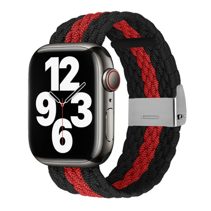 Bracelet de montre tressé à texture verticale pour la série Apple Watch, 7 41mm / 6&SE&5&4 40mm / 3&2&1 38mm, 7 45mm / 6&SE&5&4 44mm / 3&2&1 42mm