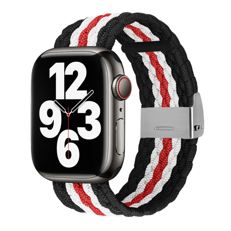 Bracelet de montre tressé à texture verticale pour la série Apple Watch, 7 41mm / 6&SE&5&4 40mm / 3&2&1 38mm, 7 45mm / 6&SE&5&4 44mm / 3&2&1 42mm