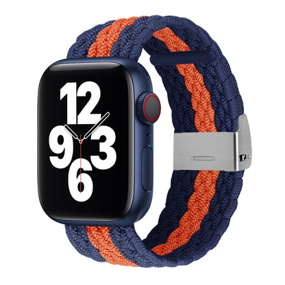Bracelet de montre tressé à texture verticale pour la série Apple Watch, 7 41mm / 6&SE&5&4 40mm / 3&2&1 38mm, 7 45mm / 6&SE&5&4 44mm / 3&2&1 42mm