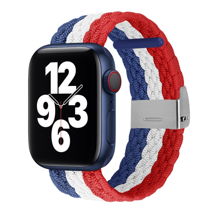 Bracelet de montre tressé à texture verticale pour la série Apple Watch, 7 41mm / 6&SE&5&4 40mm / 3&2&1 38mm, 7 45mm / 6&SE&5&4 44mm / 3&2&1 42mm