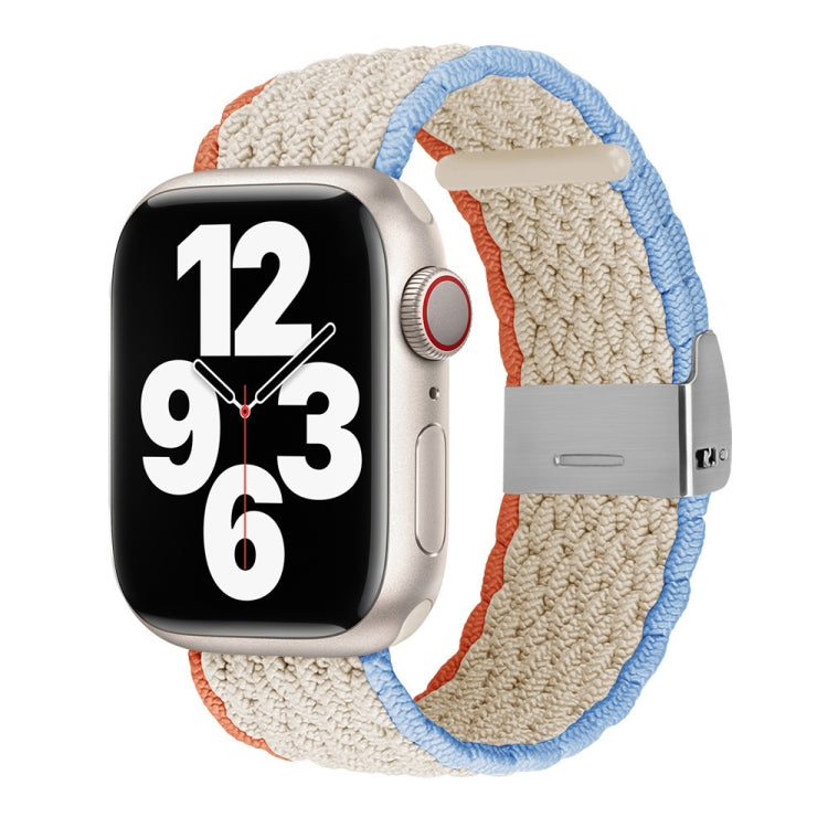 Bracelet de montre tressé à texture verticale pour la série Apple Watch, 7 41mm / 6&SE&5&4 40mm / 3&2&1 38mm, 7 45mm / 6&SE&5&4 44mm / 3&2&1 42mm