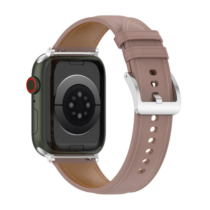 Bracelet de montre en cuir véritable, taille : petite taille pour Apple Watch Series 7 41 mm / 6 & SE & 5 & 4 40 mm / 3 & 2 & 1 38 mm, Size: Small Size For Apple Watch Series 8&7 41mm / SE 2&6&SE&5&4 40mm / 3&2&1 38mm