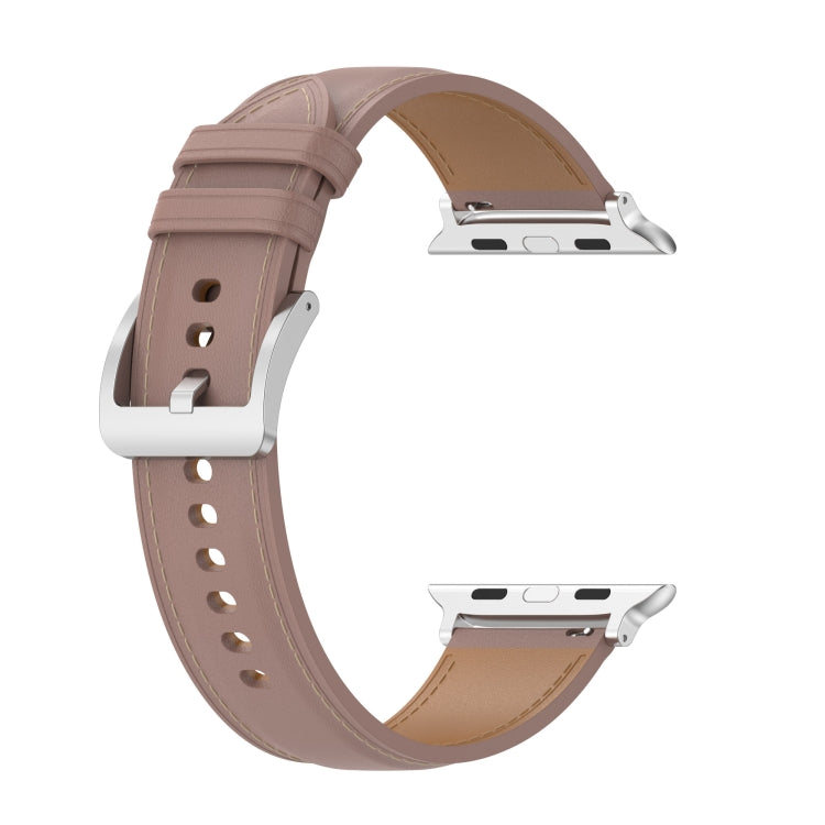 Bracelet de montre en cuir véritable, taille : petite taille pour Apple Watch Series 7 41 mm / 6 & SE & 5 & 4 40 mm / 3 & 2 & 1 38 mm, Size: Small Size For Apple Watch Series 8&7 41mm / SE 2&6&SE&5&4 40mm / 3&2&1 38mm