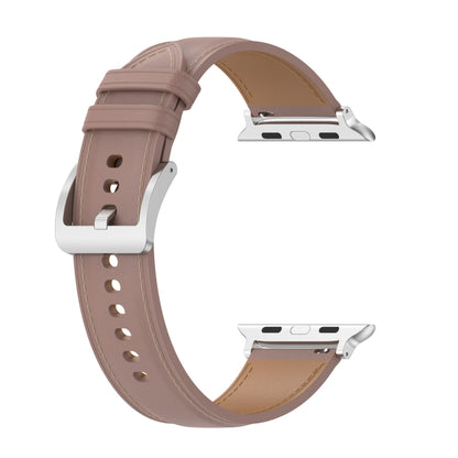 Bracelet de montre en cuir véritable, taille : petite taille pour Apple Watch Series 7 41 mm / 6 & SE & 5 & 4 40 mm / 3 & 2 & 1 38 mm, Size: Small Size For Apple Watch Series 8&7 41mm / SE 2&6&SE&5&4 40mm / 3&2&1 38mm