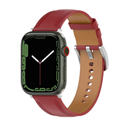 Bracelet de montre en cuir véritable, taille : petite taille pour Apple Watch Series 7 41 mm / 6 & SE & 5 & 4 40 mm / 3 & 2 & 1 38 mm, Size: Small Size For Apple Watch Series 8&7 41mm / SE 2&6&SE&5&4 40mm / 3&2&1 38mm