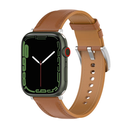 Bracelet de montre en cuir véritable, taille : petite taille pour Apple Watch Series 7 41 mm / 6 & SE & 5 & 4 40 mm / 3 & 2 & 1 38 mm, Size: Small Size For Apple Watch Series 8&7 41mm / SE 2&6&SE&5&4 40mm / 3&2&1 38mm