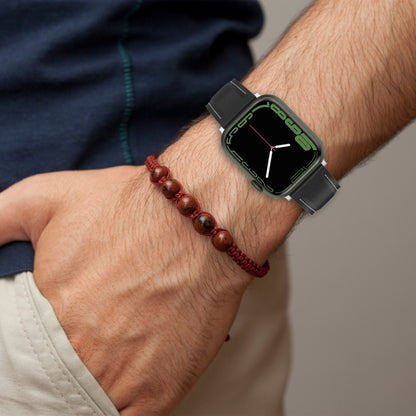Bracelet de montre en cuir véritable, taille : petite taille pour Apple Watch Series 7 41 mm / 6 & SE & 5 & 4 40 mm / 3 & 2 & 1 38 mm, Size: Small Size For Apple Watch Series 8&7 41mm / SE 2&6&SE&5&4 40mm / 3&2&1 38mm