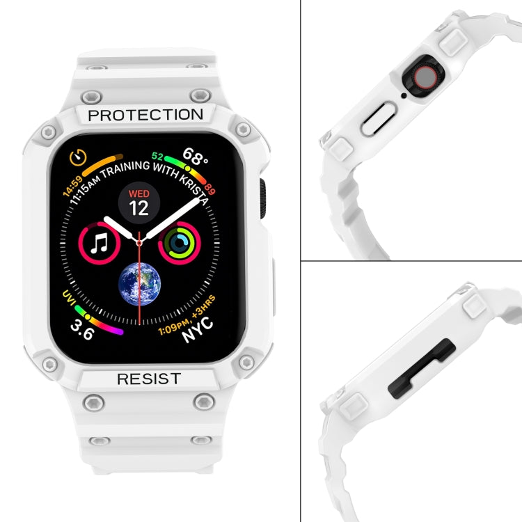 Bracelet intégré de couleur unie à trois épreuves pour la série Apple Watch, 7 41mm / 6&SE&5&4 40mm / 3&2&1 38mm, 7 45mm / 6&SE&5&4 44mm / 3&2&1 42mm