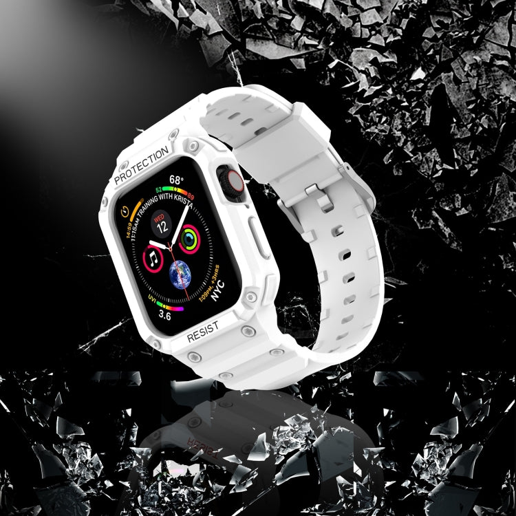 Bracelet intégré de couleur unie à trois épreuves pour la série Apple Watch, 7 41mm / 6&SE&5&4 40mm / 3&2&1 38mm, 7 45mm / 6&SE&5&4 44mm / 3&2&1 42mm