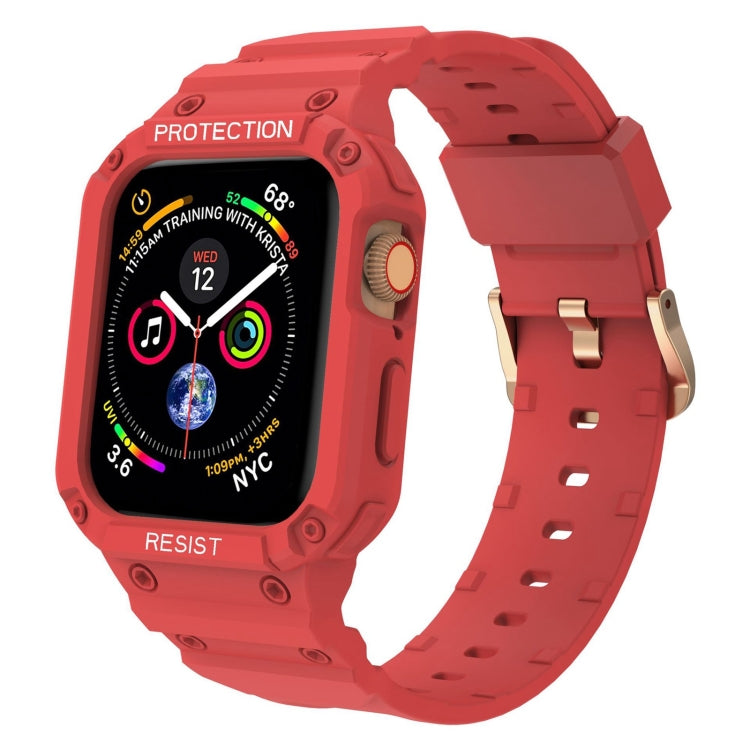 Bracelet intégré de couleur unie à trois épreuves pour la série Apple Watch, 7 41mm / 6&SE&5&4 40mm / 3&2&1 38mm, 7 45mm / 6&SE&5&4 44mm / 3&2&1 42mm