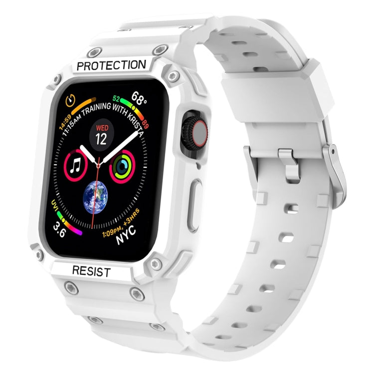 Bracelet intégré de couleur unie à trois épreuves pour la série Apple Watch, 7 41mm / 6&SE&5&4 40mm / 3&2&1 38mm, 7 45mm / 6&SE&5&4 44mm / 3&2&1 42mm