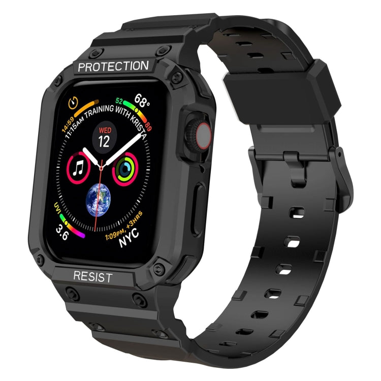Bracelet intégré de couleur unie à trois épreuves pour la série Apple Watch, 7 41mm / 6&SE&5&4 40mm / 3&2&1 38mm, 7 45mm / 6&SE&5&4 44mm / 3&2&1 42mm
