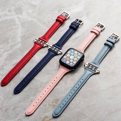 Bracelet en cuir véritable pour la série Apple Watch, 7 41mm / 6&SE&5&4 40mm / 3&2&1 38mm, 7 45mm / 6&SE&5&4 44mm / 3&2&1 42mm