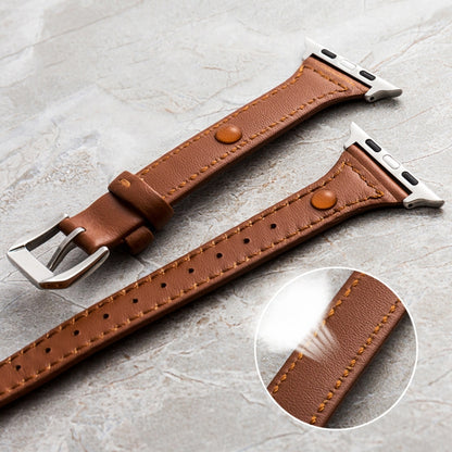 Bracelet en cuir véritable pour la série Apple Watch, 7 41mm / 6&SE&5&4 40mm / 3&2&1 38mm, 7 45mm / 6&SE&5&4 44mm / 3&2&1 42mm