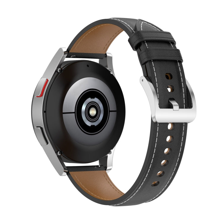 Bracelet de montre en cuir véritable 20 mm pour Samsung Galaxy Watch4/Watch3 41 mm/Active2/Huawei/Gaming Watch, etc.