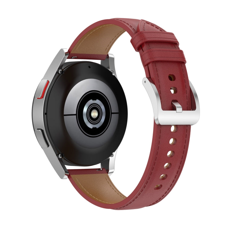 Bracelet de montre en cuir véritable 20 mm pour Samsung Galaxy Watch4/Watch3 41 mm/Active2/Huawei/Gaming Watch, etc.