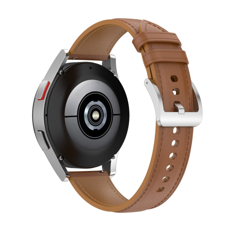 Bracelet de montre en cuir véritable 20 mm pour Samsung Galaxy Watch4/Watch3 41 mm/Active2/Huawei/Gaming Watch, etc.