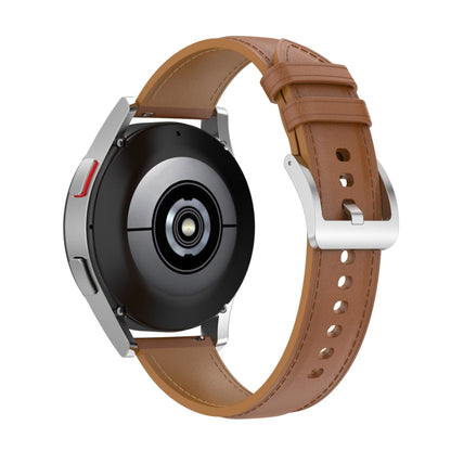 Bracelet de montre en cuir véritable 20 mm pour Samsung Galaxy Watch4/Watch3 41 mm/Active2/Huawei/Gaming Watch, etc.