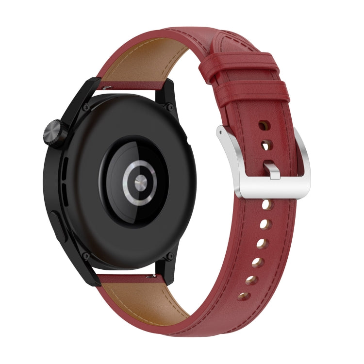 Bracelet de montre en cuir véritable 22 mm pour Huawei Watch GT3 46 mm/GT2 46 mm/Samsung Galaxy Watch3 45 mm