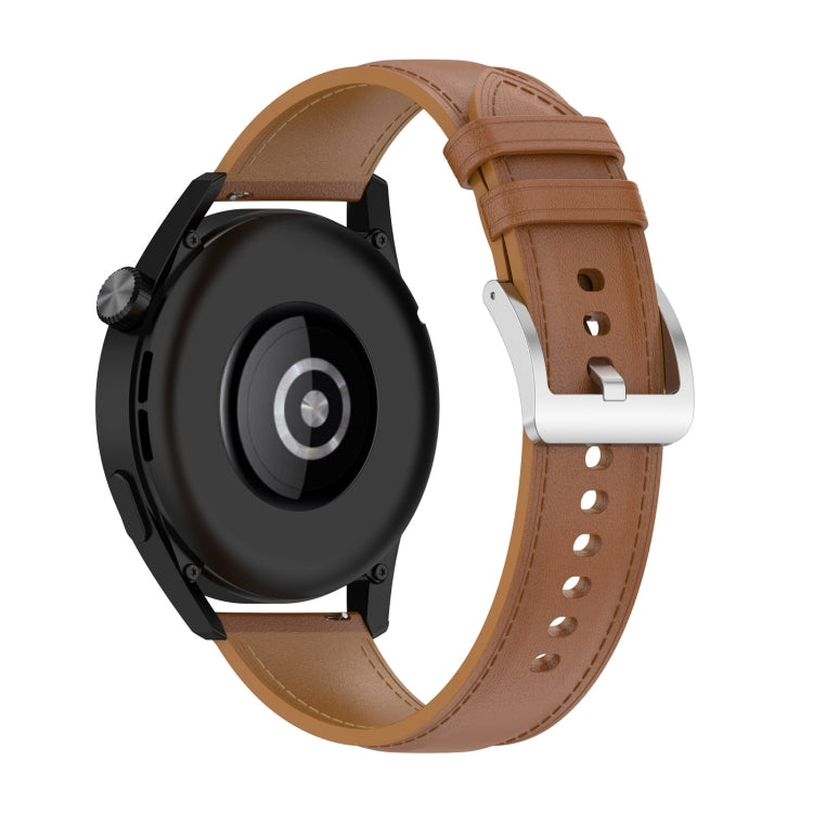 Bracelet de montre en cuir véritable 22 mm pour Huawei Watch GT3 46 mm/GT2 46 mm/Samsung Galaxy Watch3 45 mm
