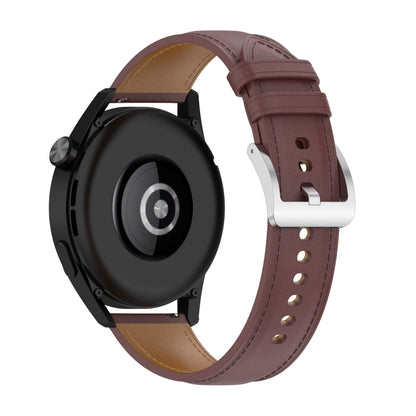 Bracelet de montre en cuir véritable 22 mm pour Huawei Watch GT3 46 mm/GT2 46 mm/Samsung Galaxy Watch3 45 mm