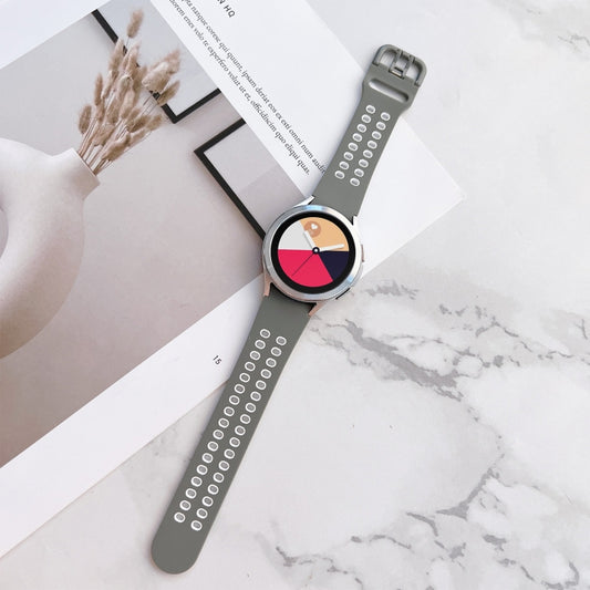 Bracelet de montre en silicone bicolore à double boucle, For Samsung Galaxy Watch4 40mm, For Samsung Galaxy Watch4 44mm