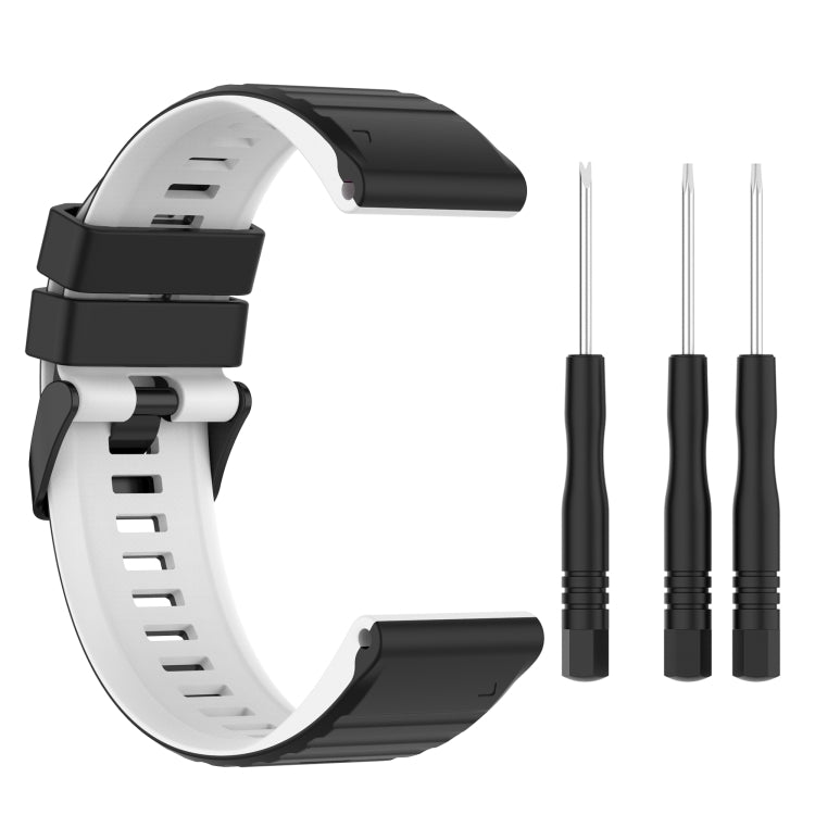 Bracelet de montre en silicone bicolore, 22mm, 26mm