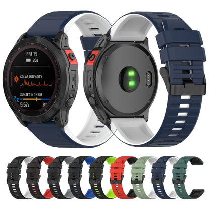 Bracelet de montre en silicone bicolore, 22mm, 26mm