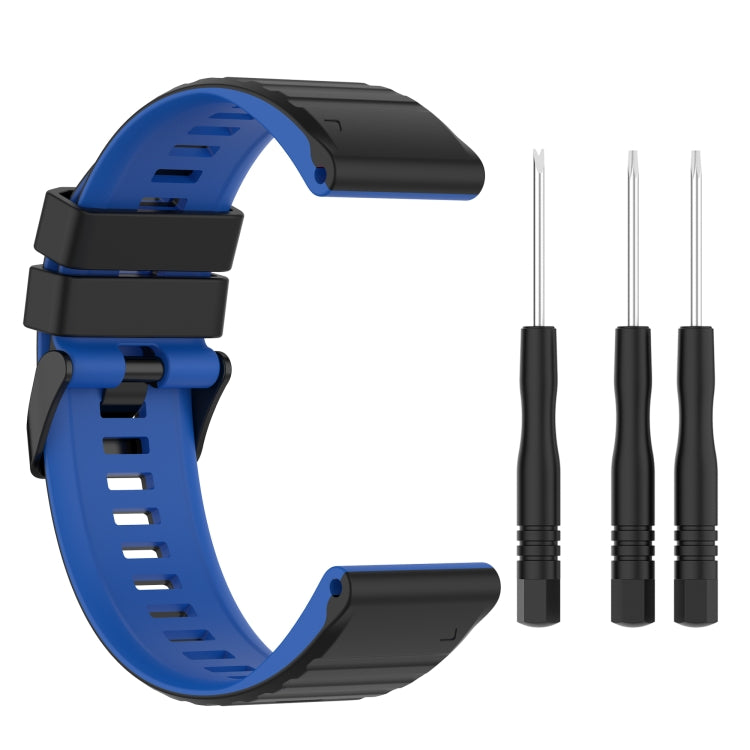 Bracelet de montre en silicone bicolore, 22mm, 26mm