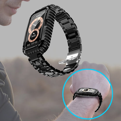 Bracelet de montre en acier inoxydable, For Huawei Band 6 / Honor Band 6, For Xiaomi Mi Band 6 / 5