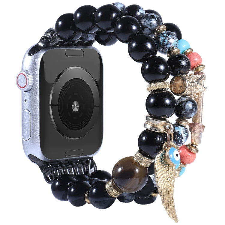 Bracelet de montre d'ancre de couronne perlée pour la série Apple Watch, 7 41mm / 6&SE&5&4 40mm / 3&2&1 38mm