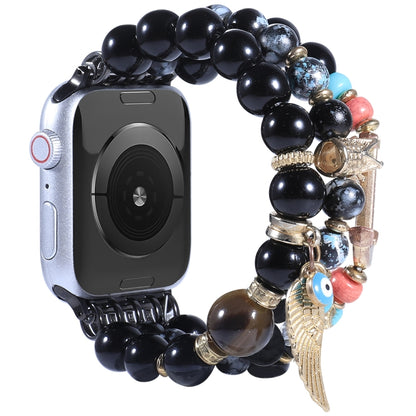 Bracelet de montre d'ancre de couronne perlée pour la série Apple Watch, 7 41mm / 6&SE&5&4 40mm / 3&2&1 38mm