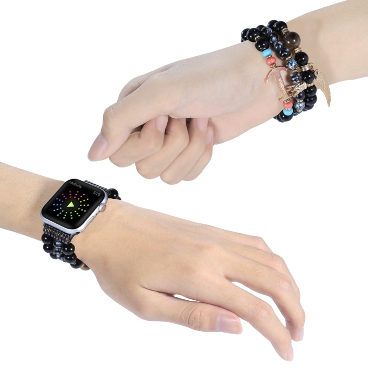 Bracelet de montre d'ancre de couronne perlée pour la série Apple Watch, 7 41mm / 6&SE&5&4 40mm / 3&2&1 38mm