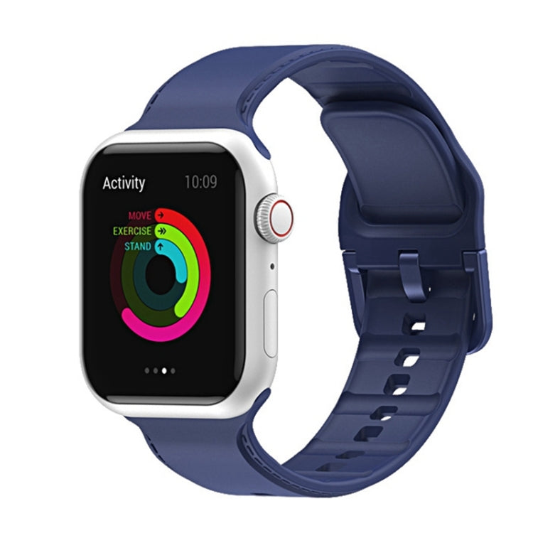Bracelet de montre en silicone pour Apple Watch Series, 7 41mm / 6&SE&5&4 40mm / 3&2&1 38mm, 7 45mm / 6&SE&5&4 44mm / 3&2&1 42mm