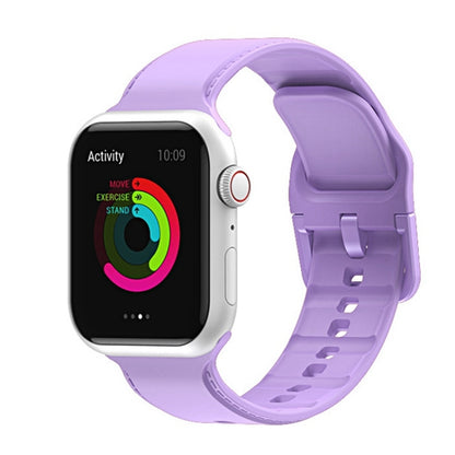 Bracelet de montre en silicone pour Apple Watch Series, 7 41mm / 6&SE&5&4 40mm / 3&2&1 38mm, 7 45mm / 6&SE&5&4 44mm / 3&2&1 42mm