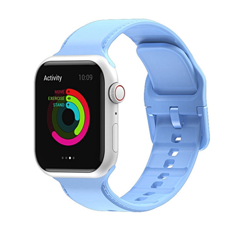 Bracelet de montre en silicone pour Apple Watch Series, 7 41mm / 6&SE&5&4 40mm / 3&2&1 38mm, 7 45mm / 6&SE&5&4 44mm / 3&2&1 42mm
