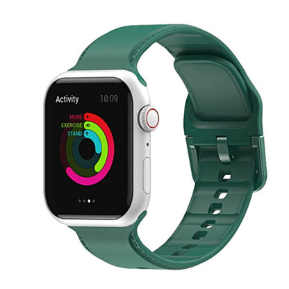 Bracelet de montre en silicone pour Apple Watch Series, 7 41mm / 6&SE&5&4 40mm / 3&2&1 38mm, 7 45mm / 6&SE&5&4 44mm / 3&2&1 42mm