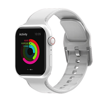Bracelet de montre en silicone pour Apple Watch Series, 7 41mm / 6&SE&5&4 40mm / 3&2&1 38mm, 7 45mm / 6&SE&5&4 44mm / 3&2&1 42mm