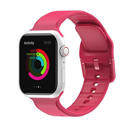 Bracelet de montre en silicone pour Apple Watch Series, 7 41mm / 6&SE&5&4 40mm / 3&2&1 38mm, 7 45mm / 6&SE&5&4 44mm / 3&2&1 42mm