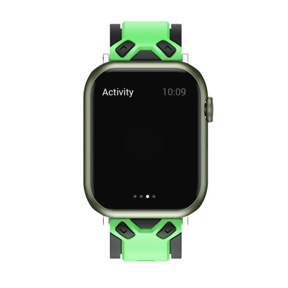 Bracelet de montre en silicone bicolore pour la série Apple Watch, 7 41mm / 6&SE&5&4 40mm / 3&2&1 38mm, 7 45mm / 6&SE&5&4 44mm / 3&2&1 42mm