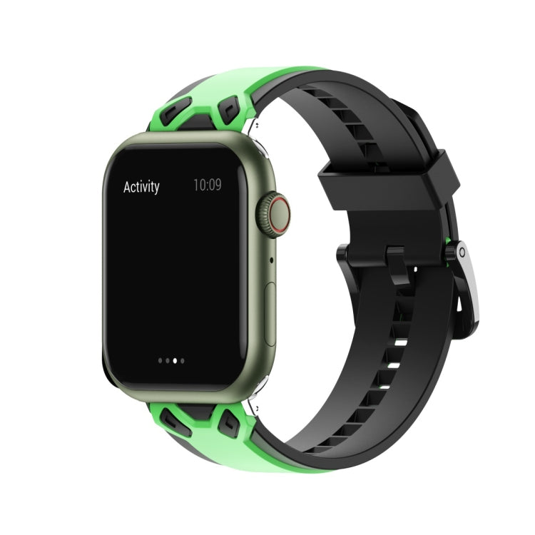 Bracelet de montre en silicone bicolore pour la série Apple Watch, 7 41mm / 6&SE&5&4 40mm / 3&2&1 38mm, 7 45mm / 6&SE&5&4 44mm / 3&2&1 42mm