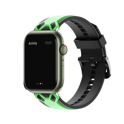 Bracelet de montre en silicone bicolore pour la série Apple Watch, 7 41mm / 6&SE&5&4 40mm / 3&2&1 38mm, 7 45mm / 6&SE&5&4 44mm / 3&2&1 42mm
