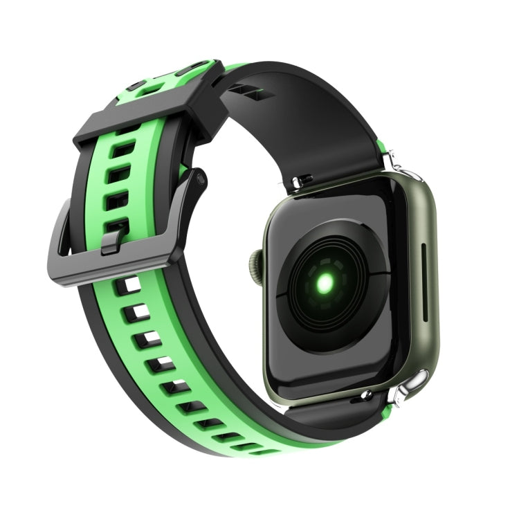 Bracelet de montre en silicone bicolore pour la série Apple Watch, 7 41mm / 6&SE&5&4 40mm / 3&2&1 38mm, 7 45mm / 6&SE&5&4 44mm / 3&2&1 42mm
