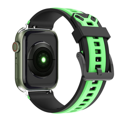 Bracelet de montre en silicone bicolore pour la série Apple Watch, 7 41mm / 6&SE&5&4 40mm / 3&2&1 38mm, 7 45mm / 6&SE&5&4 44mm / 3&2&1 42mm