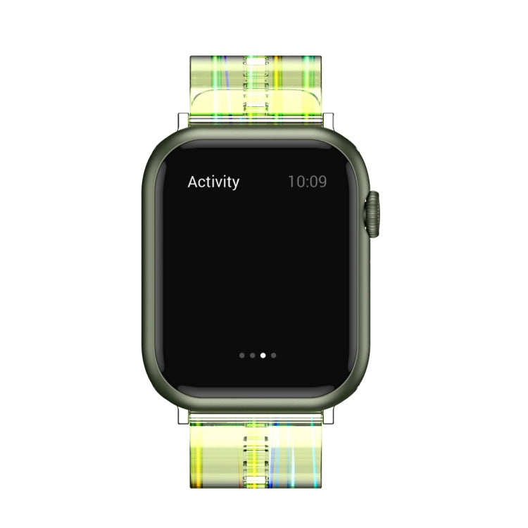 Bracelet de montre en silicone transparent Aurora pour la série Apple Watch, 7 41mm / 6&SE&5&4 40mm / 3&2&1 38mm